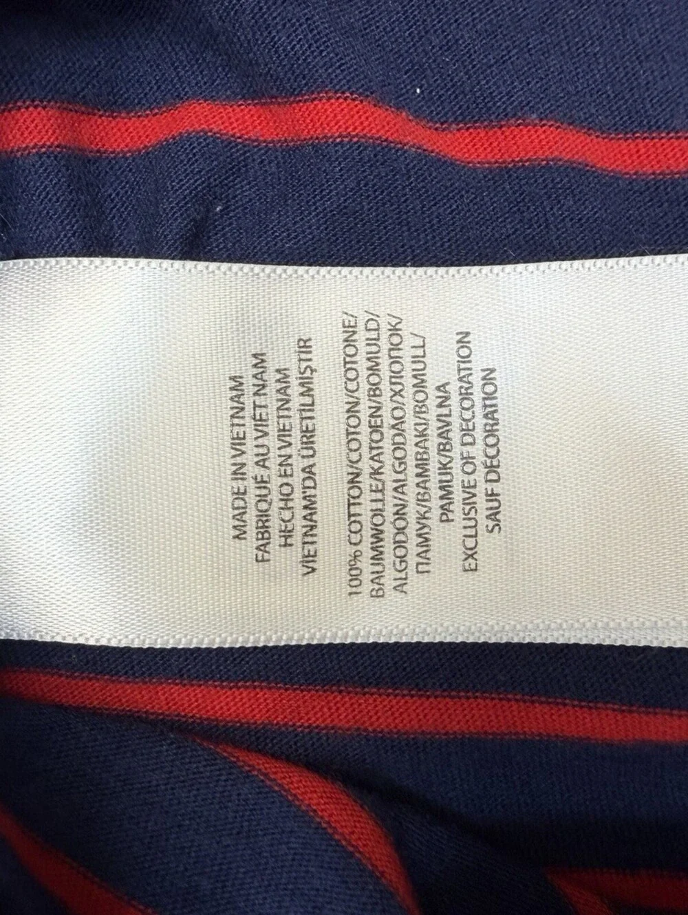Ralph Lauren Polo Shirt Large Navy Blue Red Striped Pony Casual Pocket Mens